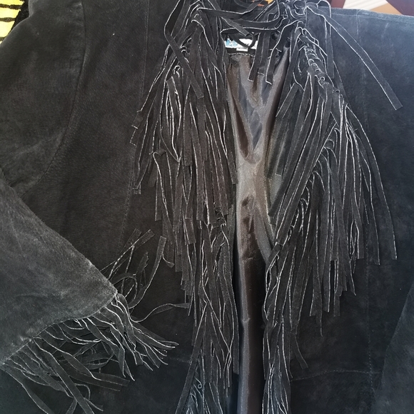 Vintage Suede frilled long jacket - Picture 4 of 4